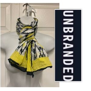 UNBRANDED IKAT Linen Scarf
